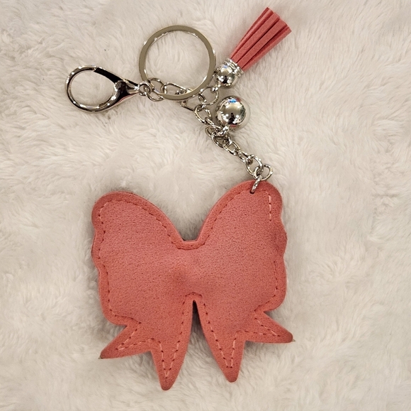 Pink Rhinestone Bow Keychain Bag Chain - Picture 3 of 3